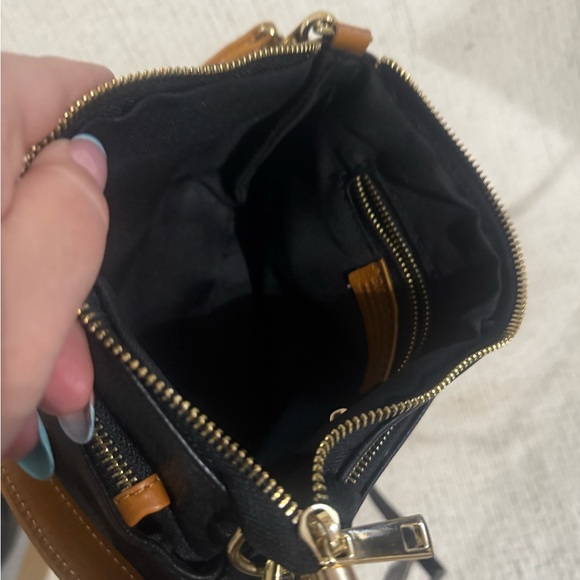 Divinia Firenza Italia Black and Brown Genuine Leather Bag - Like New - Picture 6 of 11